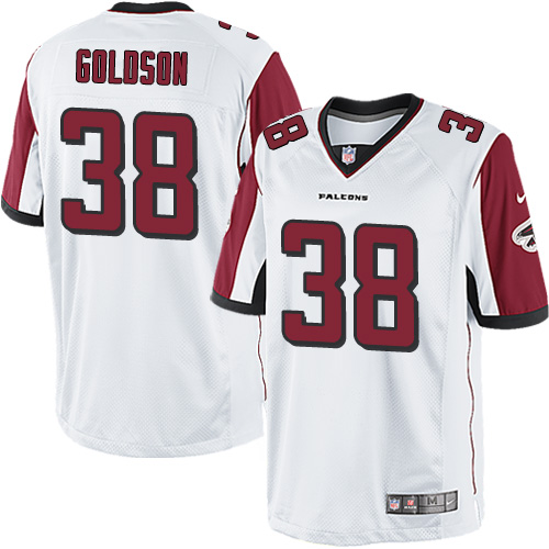 Youth Elite Dashon Goldson Nike Jersey White Road - #38 NFL Atlanta Falcons